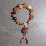 Buddha Stones 108 Mala Beads Bodhi Seed Luck Wealth Bracelet Wrist Mala Mala Bracelet BS 6