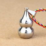 Buddha Stones Tibetan Yin Yang Symbol Gourd Harmony Titanium Steel Necklace Pendant Necklaces & Pendants BS Silver&Colorful Cord
