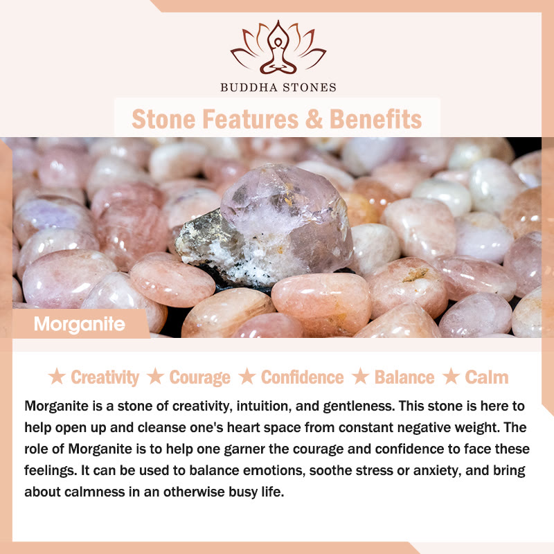 Buddha Stones Natural Morganite Confidence Butterfly Charm Bracelet Bracelet BS 1