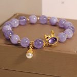 Buddha Stones Natural Purple Quartzite Rabbit Happiness Bracelet - image 7