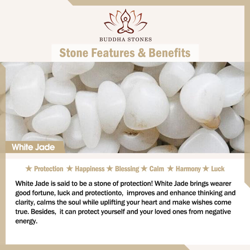 Buddha Stones White Jade 925 Sterling Silver Pearl Flower Blessing Necklace Pendant Ring Earrings Bracelet Necklaces & Pendants BS 1