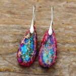 Buddha Stones Emperor Stone Crystal Happiness Earrings Earrings BS 5