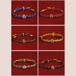 Buddha Stones 925 Sterling Silver Fu Character Luck Multicolored Rope Bracelet Bracelet BS 23