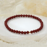 Buddha Stones 925 Sterling Silver Cinnabar Beads Blessing Anklet Anklet BS 6mm Cinnabar(Circumference 26cm)