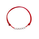 Buddha Stones 925 Sterling Silver Beads Luck Protection Braid Rope Anklet Anklet BS 9