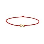 Buddha Stones 999 Gold Mobius Infinite Love Fu Character Copper Coin Protection Handmade Ultra-Thin Rope Bracelet Bracelet BS 11