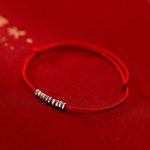 Buddha Stones Handmade 925 Sterling Silver Small Pieces Protection Braided Ultra-Thin Rope Bracelet Bracelet BS Silver-Red Rope(Wrist Circumference 14-20cm)