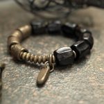 Buddha Stones Vintage Peace Ebony Wood Copper Beads Bracelet Bracelet BS 1