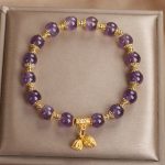 Buddha Stones Amethyst Increases Nobility Bracelet Bracelet BS 4