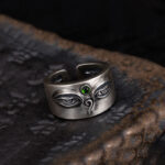 Buddha Stones 925 Sterling Silver Bodhisattva Tara Calm Adjustable Ring Ring BS 1