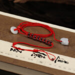 Buddha Stones Chinese Zodiac Natural Garnet Peace Buckle Blessing Red String Belly Chain Belly Chain BS 3