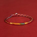 Buddha Stones Multicolor Red String Alloy 925 Sterling Silver Buckle Protection Bracelet Bracelet BS 11