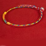 Buddha Stones Multicolor Red String Alloy 925 Sterling Silver Buckle Protection Bracelet Bracelet BS 9