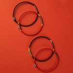 Buddha Stones Red String Black String Six True Words 925 Sterling Silver Peace Bracelet Bracelet BS 20