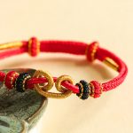 Buddha Stones Handmade Ingot Pattern Braided String Protection Bracelet Bracelet BS 2