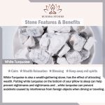 Buddha Stones White Turquoise Irregular Blocks Courage Bracelet - image 8