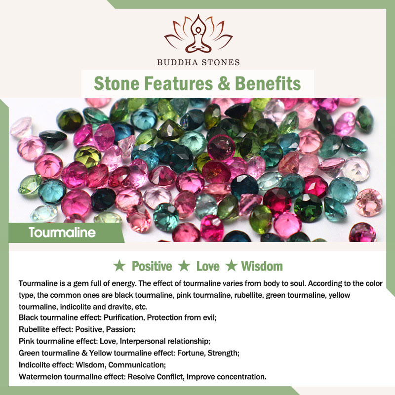 Buddha Stones 108 Mala Beads Multi-layer Natural Tourmaline Lotus Wisdom Bracelet Mala Bracelet BS 1