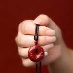 Buddha Stones Chinese Zodiac Cinnabar Peace Buckle Calm Necklace Pendant Necklaces & Pendants BS 21