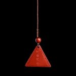 Buddha Stones Cinnabar Amitabha Calm Necklace Pendant Necklaces & Pendants BS Orange-Red Cinnabar Phone Hanging Decoration
