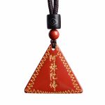 Buddha Stones Cinnabar Amitabha Calm Necklace Pendant Necklaces & Pendants BS 4