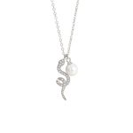 Buddha Stones 925 Sterling Silver Pearl Year Of The Snake Blessing Sincerity Necklace Pendant Necklaces & Pendants BS 2