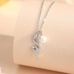 Buddha Stones 925 Sterling Silver Pearl Year Of The Snake Blessing Sincerity Necklace Pendant Necklaces & Pendants BS 1