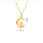 Buddha Stones 999 Gold Moon Year Of The Snake Luck Necklace Pendant Necklaces & Pendants BS 5