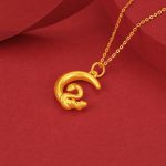 Buddha Stones 999 Gold Moon Year Of The Snake Luck Necklace Pendant Necklaces & Pendants BS 2