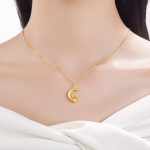 Buddha Stones 999 Gold Moon Year Of The Snake Luck Necklace Pendant Necklaces & Pendants BS 4