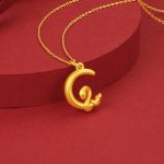 Buddha Stones 999 Gold Moon Year Of The Snake Luck Necklace Pendant Necklaces & Pendants BS 1