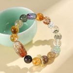 Buddha Stones Super Seven Crystal Topaz Obsidian Tiger Eye Positivity Bracelet Bracelet BS 10