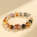 Buddha Stones Super Seven Crystal Topaz Obsidian Tiger Eye Positivity Bracelet Bracelet BS 3