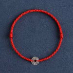 Buddha Stones 925 Sterling Silver Five Emperor Coins Red String Protection Luck Braided Bracelet Anklet Bracelet Anklet BS Red String Kangxi Coin Anklet(Circumference 17-30cm)