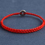 Buddha Stones 925 Sterling Silver Five Emperor Coins Red String Protection Luck Braided Bracelet Anklet Bracelet Anklet BS 2