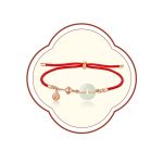 Buddha Stones Natural Hetian Jade Peace Buckle 925 Sterling Silver Red String Fu Character Protection Luck Bracelet Bracelet BS 2