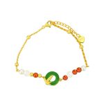 Buddha Stones 925 Sterling Silver Green Chalcedony Peace Buckle Bamboo Calm Bracelet Bracelet BS 1