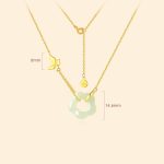 Buddha Stones 925 Sterling Silver Butterfly Hetian Jade Flower Blessing Necklace Pendant Necklaces & Pendants BS 4