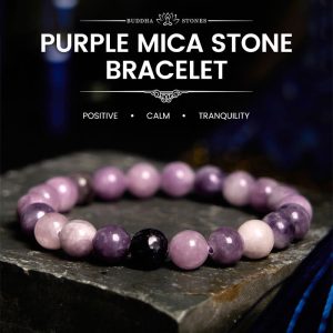 Buddha Stones Purple Mica Stone Positive Bracelet