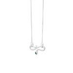 Buddha Stones 999 Sterling Silver Year of the Snake Coiling Snake Infinite Symbol Blessing Necklace Pendant Necklaces & Pendants BS 8