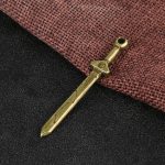 Buddha Stones Vintage Yin Yang Copper Sword Balance Necklace Pendant Necklaces & Pendants BS 2