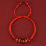 Buddha Stones Handmade Red Agate Chinese Zodiac Red String Braided Protection Bracelet Bracelet BS 13