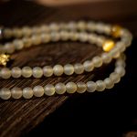 Buddha Stones Tibet 108 Mala Beads Chinese Zodiac Natal Buddha Natural Sheep Horn Wealth Bracelet Mala Bracelet BS 12