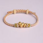 Buddha Stones 999 Sterling Silver Gradient Red String Year Of The Snake Luck Braided Bracelet Bracelet BS 999 Sterling Silver Yellow Rope(Wrist Circumference: 13-20cm)
