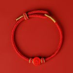 Buddha Stones Chinese Zodiac Red String Eight Thread Peace Knot Cinnabar Protection Luck Bracelet Bracelet BS Rooster Red Rope(Wrist Circumference: 14-19cm)