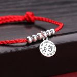 Buddha Stones Chinese Zodiac Kid Red String 999 Sterling Silver Protection Bracelet Bracelet BS 21
