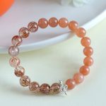 Buddha Stones Natural Sun Stone Super Seven Crystal Silver Sheen Obsidian Rutilated Quartz 925 Sterling Silver Year Of The Snake Positive Bracelet Bracelet BS 3