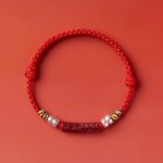 Buddha Stones 925 Sterling Silver Om Mani Padme Hum Cinnabar Blessing Child Adult Bracelet Bracelet BS 18