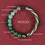 Buddha Stones Five Elements Various Crystal Agate Wealth Reincarnation Knot Braid Bracelet Bracelet BS Wood(Wrist Circumference 14-20cm)
