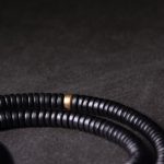 Buddha Stones Ebony Wood Copper Brass Balance Ball Cuboid Double Wrap Bracelet Necklace Bracelet BS 8