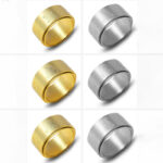 Buddha Stones Chinese Zodiac Natal Buddha Heart Sutra Carved Titanium Steel Calm Rotatable Ring Ring BS 43